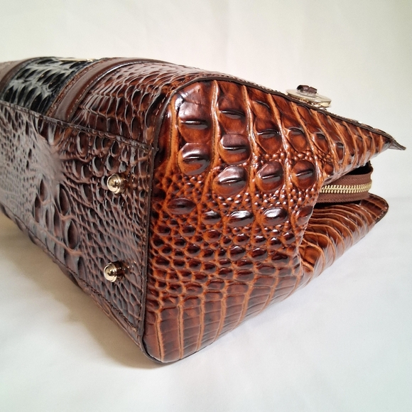Brahmin Brown Crocodile Pattern Handbag - Picture 7 of 14